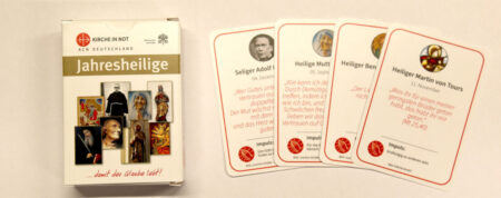 Jahresheiligenziehen als Kartenset