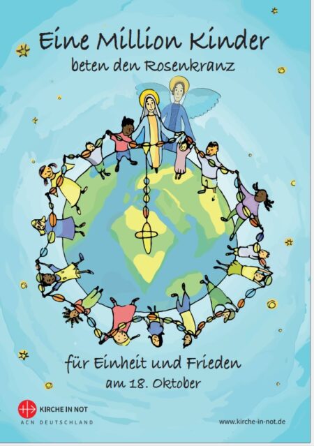 Faltblatt zur Aktion - <br class="”clear”" />"Eine Million Kinder <br class="”clear”" />beten den Rosenkranz"