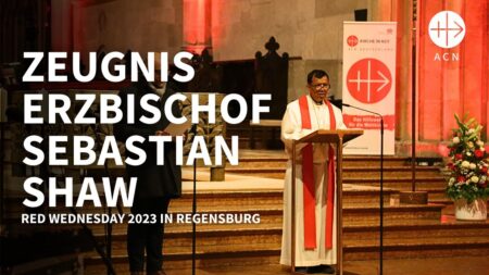 Zeugnis Erzbischof Sebastian Shaw aus Lahore, Pakistan
