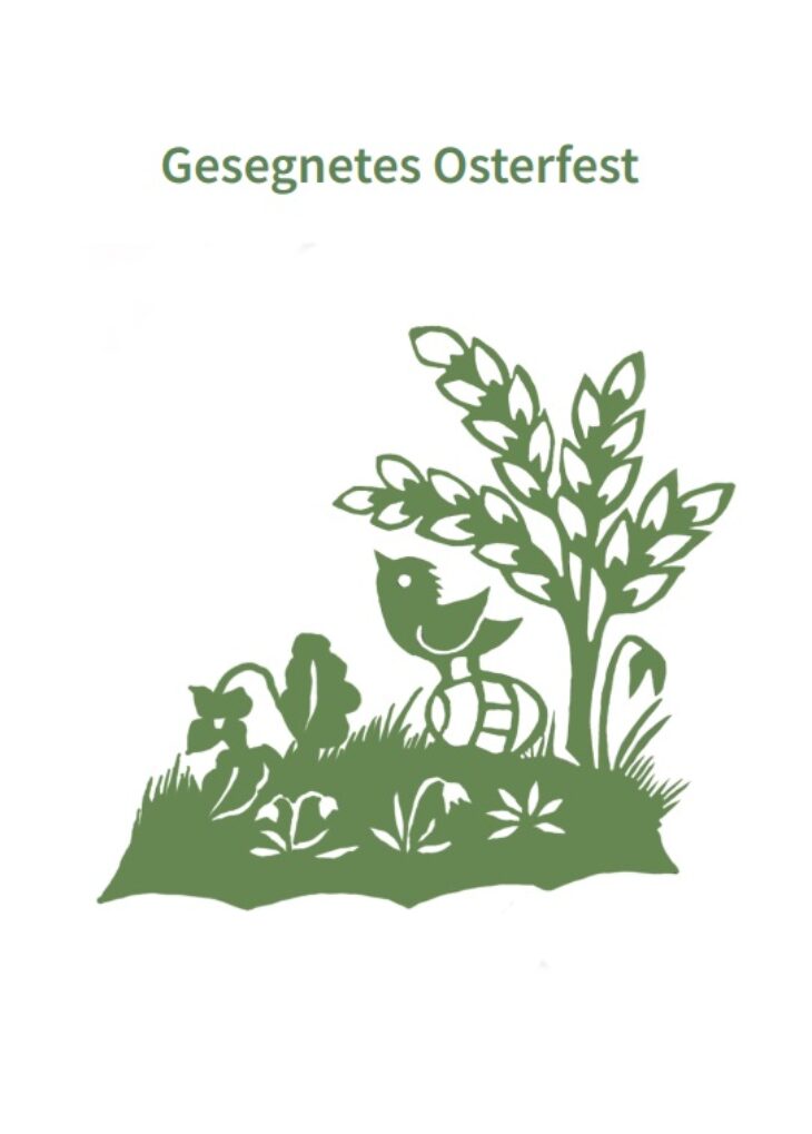 Grußkarte Gesegnetes Osterfest, Motiv Küken