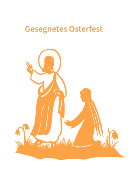 Grußkarte Ostern - Motiv Rabbuni