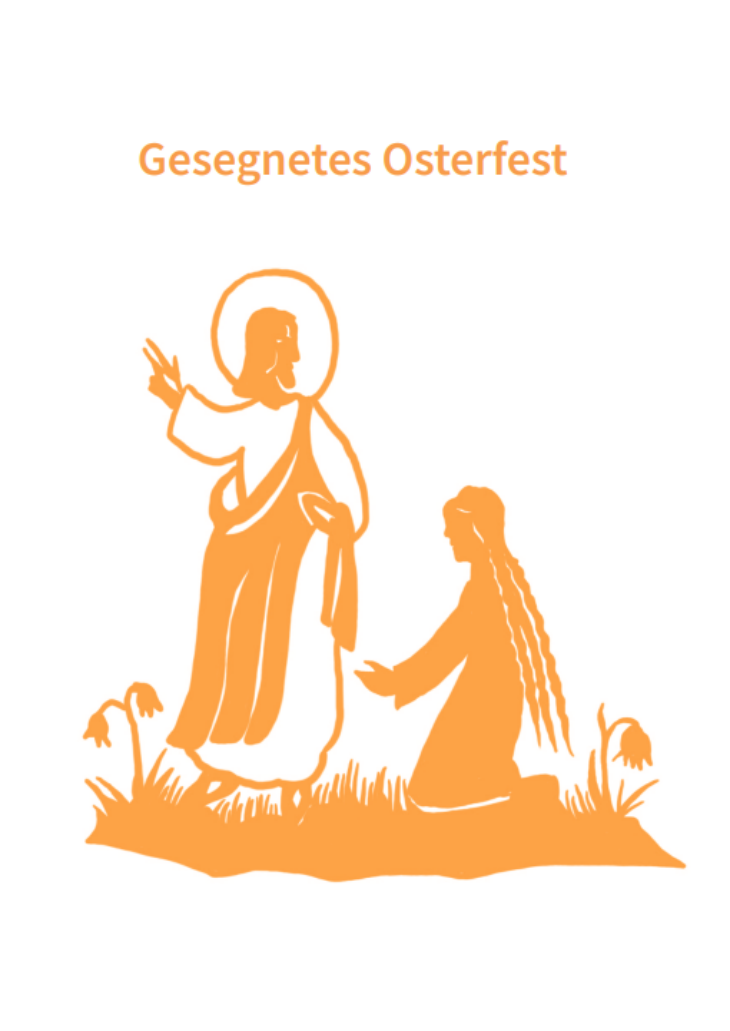 Grußkarte Ostern - Motiv Rabbuni